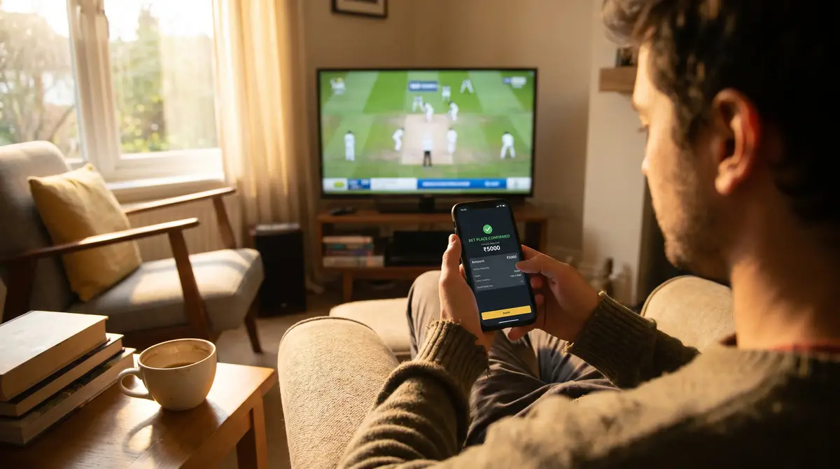 Cricket betting app performance metrics showing load times and response speed on a mobile device