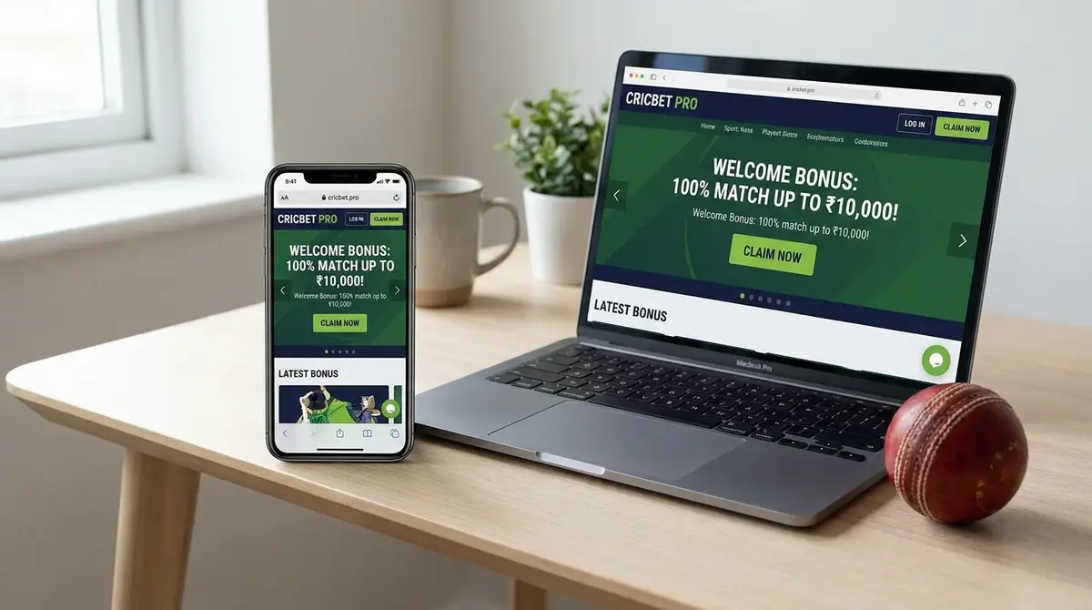 Cricket free bet offer displayed on a UK betting site welcome screen