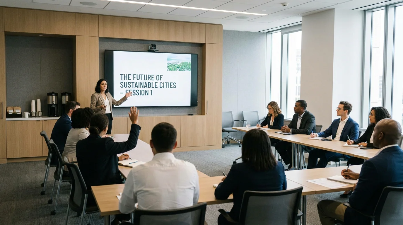 Cricket players attending an anti-corruption education session in a meeting room