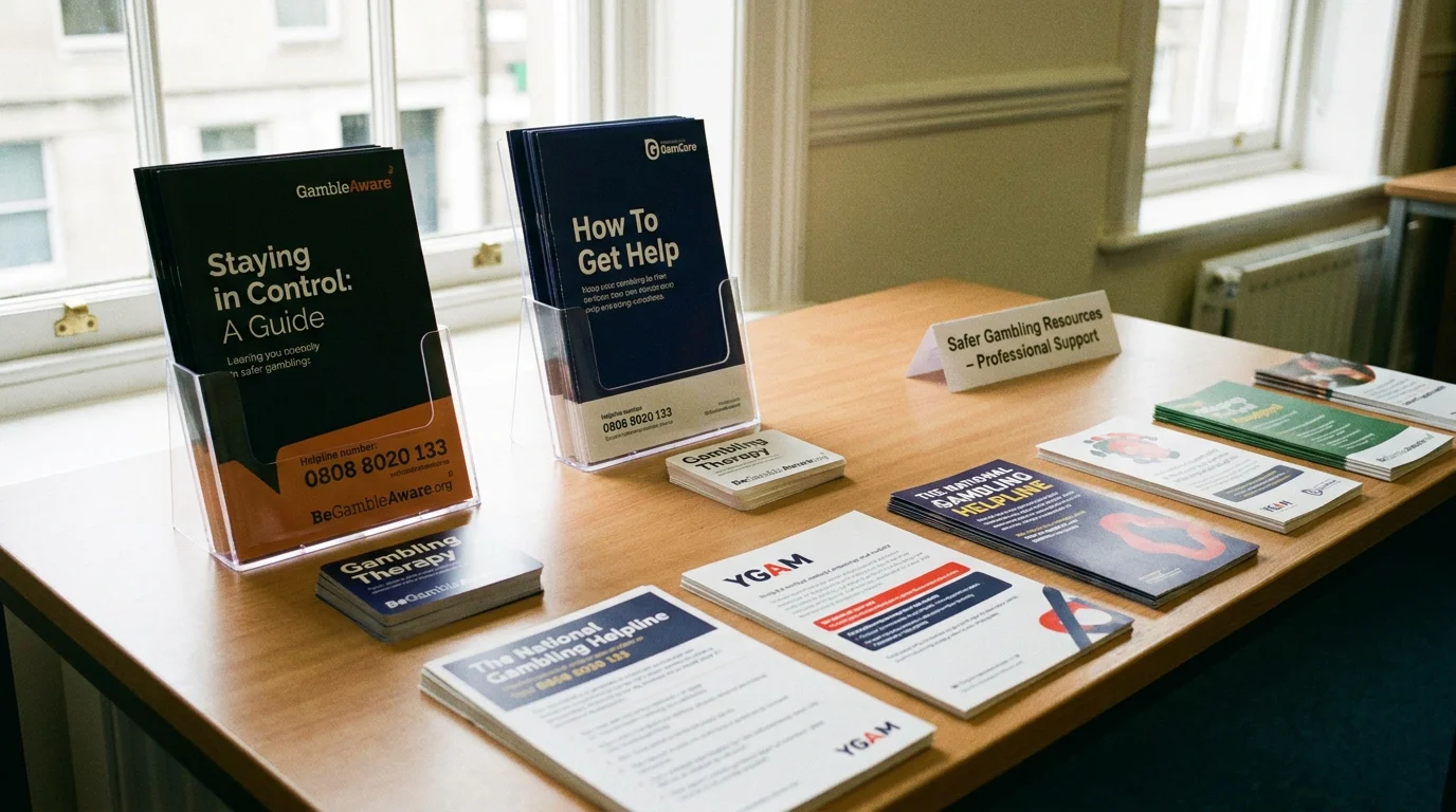 Collection of safer gambling resource materials from UK support organisations